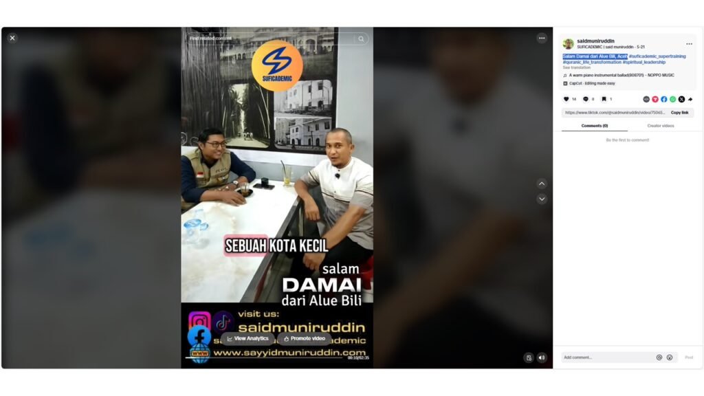 Salam Damai dari Alue Bili, Aceh