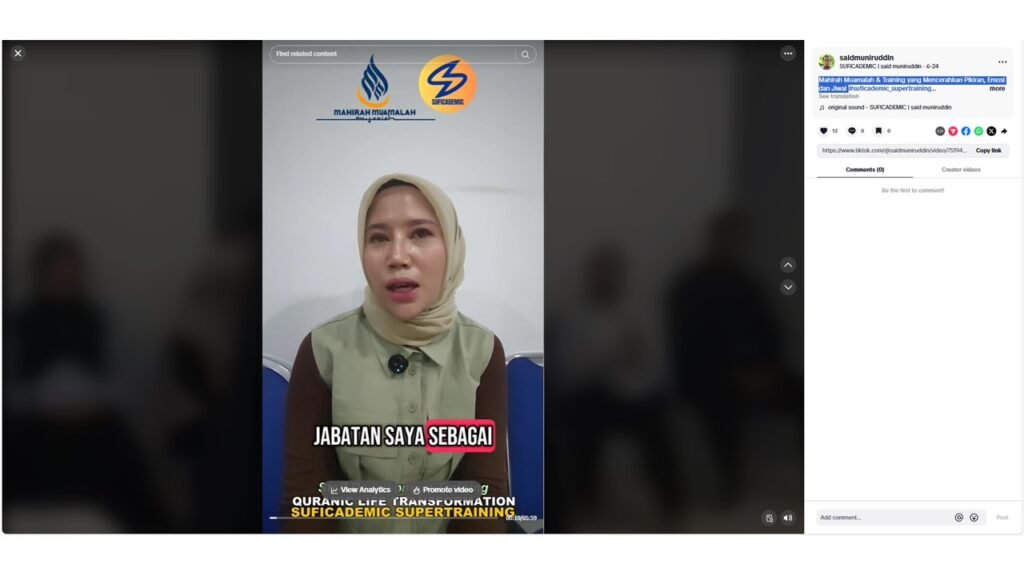 Mahirah Muamalah & Training yang Mencerahkan Pikiran, Emosi dan Jiwa! 